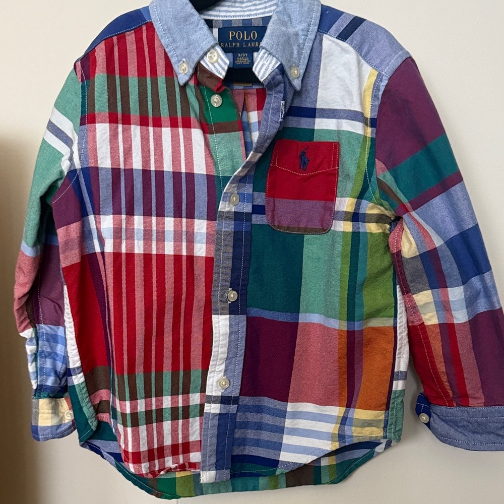 Polo by Ralph Lauren Kids Colorful Plaid Button-Down Shirt